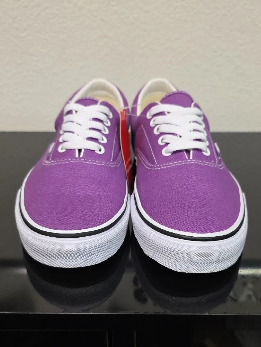 Vans Era Purple White Canvas Low Top Skate Shoes Mens 8 Womens 9.5 New